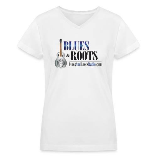 Blues & Roots Radio Logo - Women's V-Neck T-Shirt