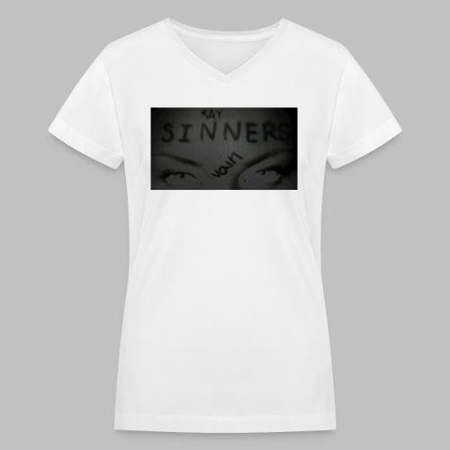 kayHD jpg - Women's V-Neck T-Shirt