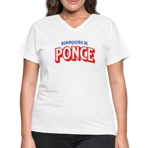 Borinqueno de Ponce - Women's V-Neck T-Shirt