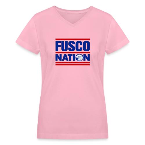 Fusco Nation with Eagle (250th Show Commemorative) - Women's V-Neck T-Shirt
