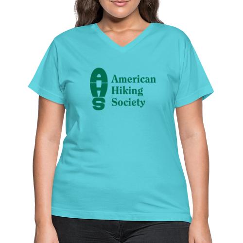 AHS logo green - Women's V-Neck T-Shirt
