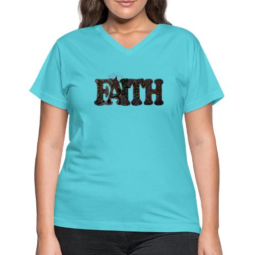 FAITH - Women's V-Neck T-Shirt