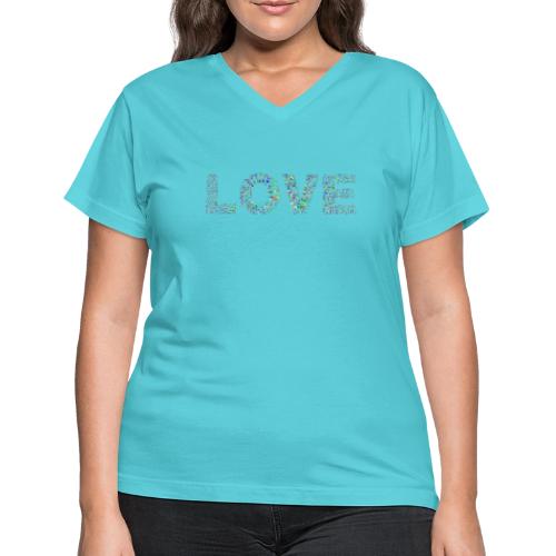 LOVE Peace Merchandise - Women's V-Neck T-Shirt
