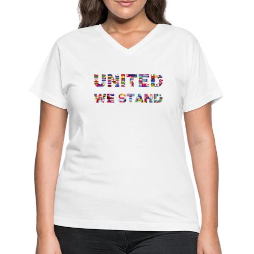 UNITED WE STAND - Women's V-Neck T-Shirt