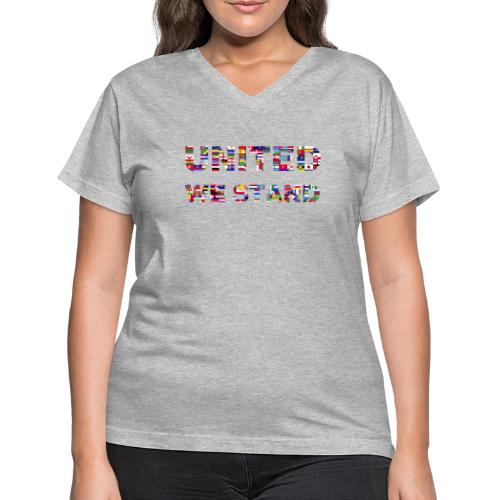 UNITED WE STAND - Women's V-Neck T-Shirt