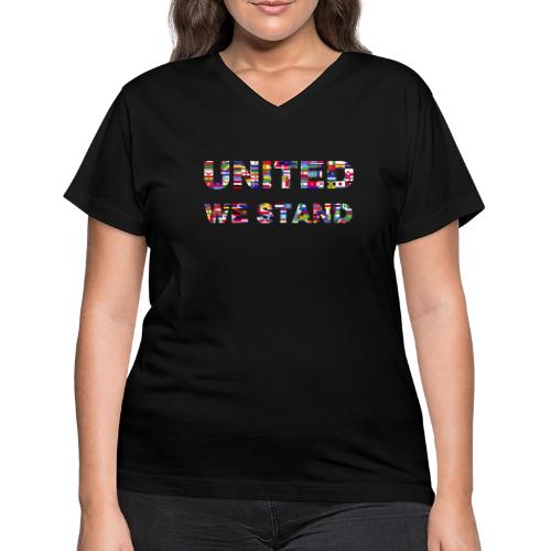 UNITED WE STAND - Women's V-Neck T-Shirt