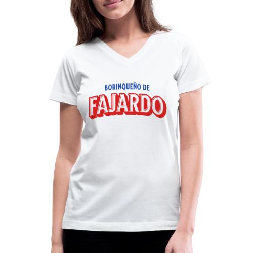 Borinqueno de Fajardo - Women's V-Neck T-Shirt