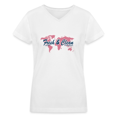 freashandcleanlogogiants - Women's V-Neck T-Shirt