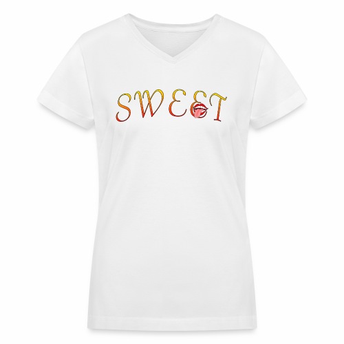 Sweet - Women's V-Neck T-Shirt