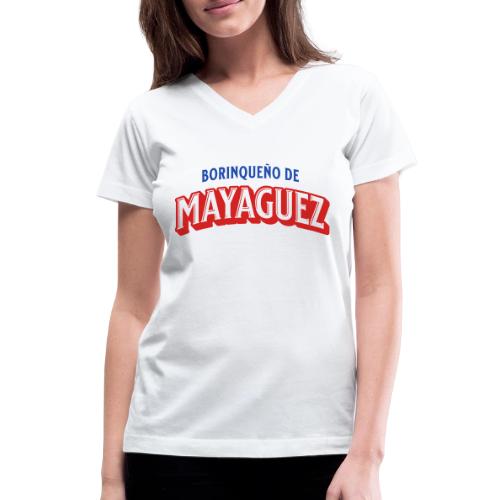 Borinqueno de Mayaguez - Women's V-Neck T-Shirt