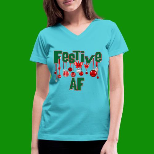 Festive AF - Women's V-Neck T-Shirt