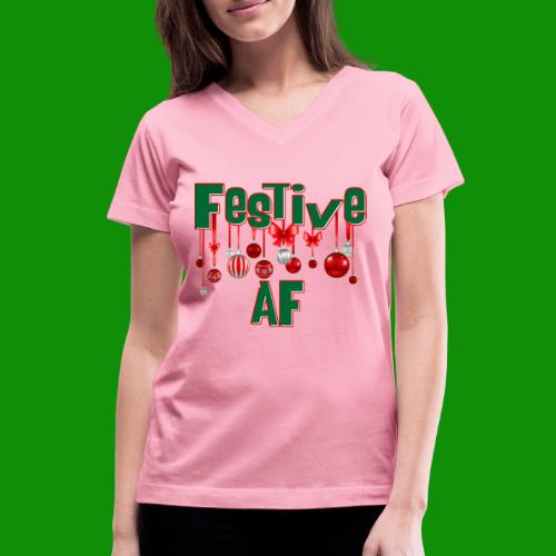 Festive AF - Women's V-Neck T-Shirt