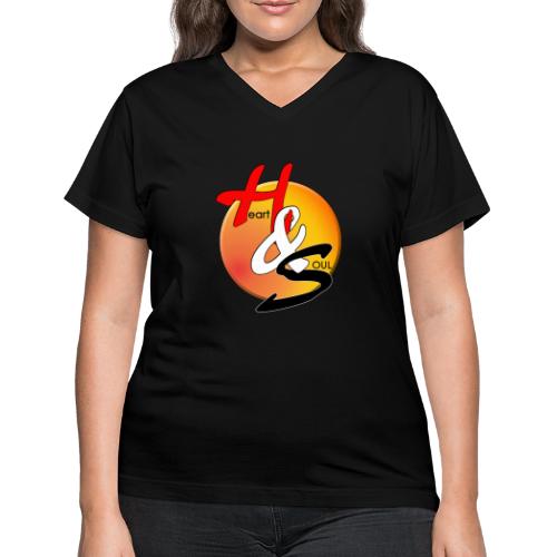 Rcahas logo gold - Women's V-Neck T-Shirt