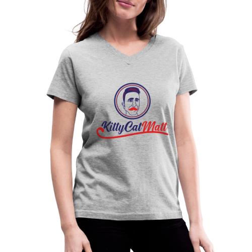 KittyCatMatt Full Logo - Women's V-Neck T-Shirt