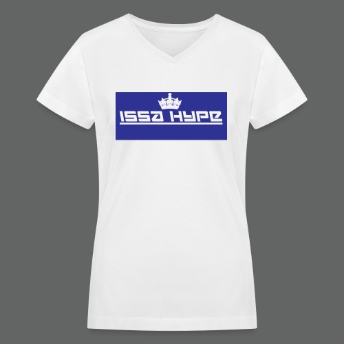 issahype_blue - Women's V-Neck T-Shirt