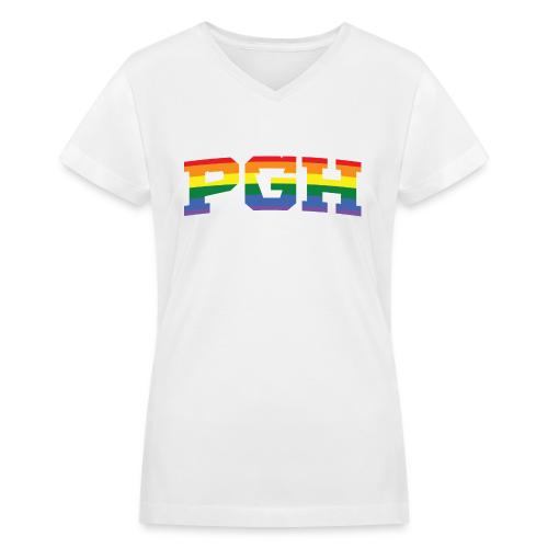 pgh_pride - Women's V-Neck T-Shirt