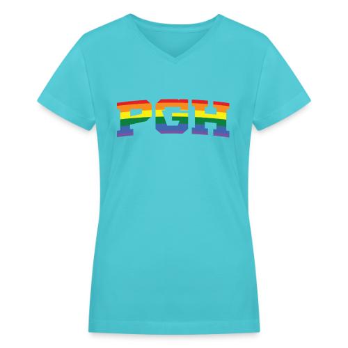 pgh_pride - Women's V-Neck T-Shirt