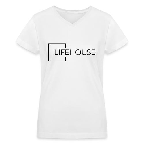 LH Logo Black - Women's V-Neck T-Shirt