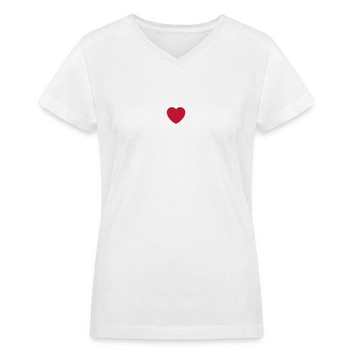 coeur.png - Women's V-Neck T-Shirt