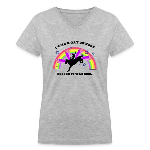 Gay Cowboy - Women's V-Neck T-Shirt