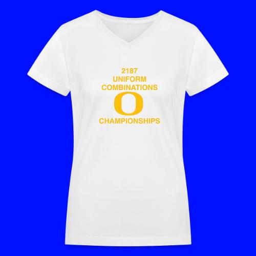 2187 UNIFORM COMBINATIONS O CHAMPIONSHIPS - Women's V-Neck T-Shirt