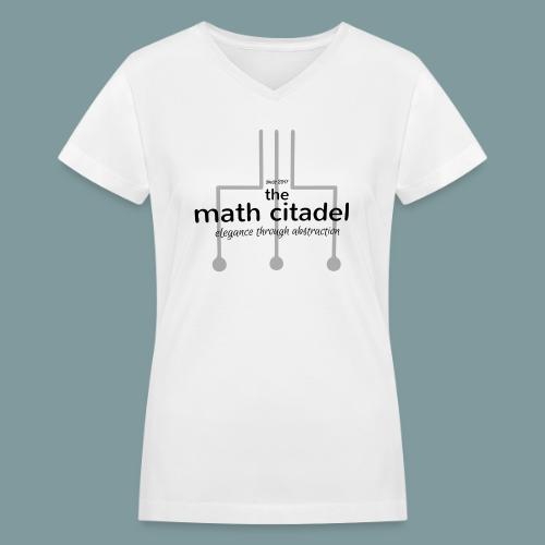 Abstract Math Citadel - Women's V-Neck T-Shirt