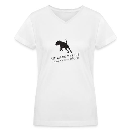 chien de refuge png - Women's V-Neck T-Shirt