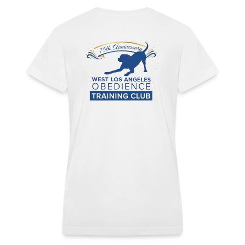 75th Anniversary Front and Back - Women's V-Neck T-Shirt