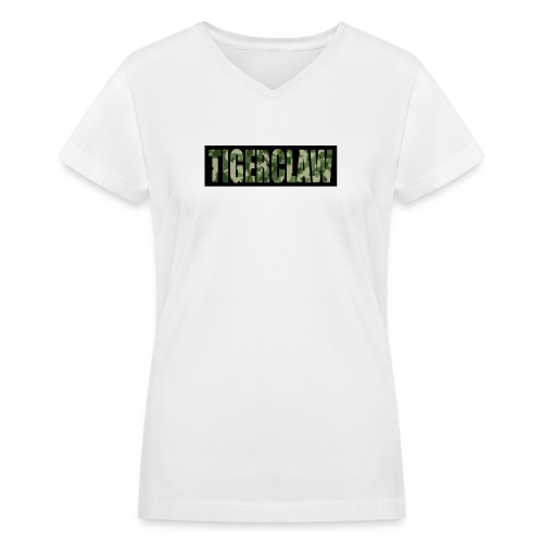 TigerClawCamo - Women's V-Neck T-Shirt