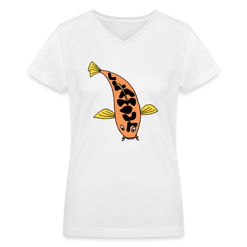 Llamour fish. - Women's V-Neck T-Shirt