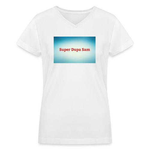 Super Dupa logo - Women's V-Neck T-Shirt