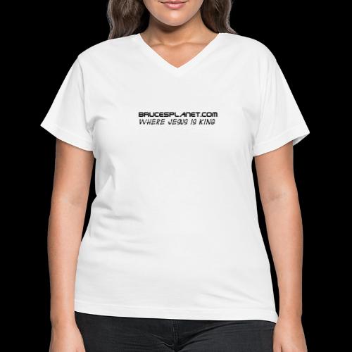 BrucesPlanet Simple - Women's V-Neck T-Shirt