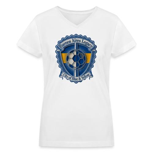 Buenos Aires Legacy T Shirt, Soccer City Pride Gif - Women's V-Neck T-Shirt