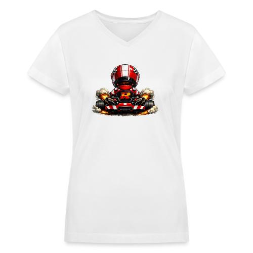Carcadelogoracerback - Women's V-Neck T-Shirt