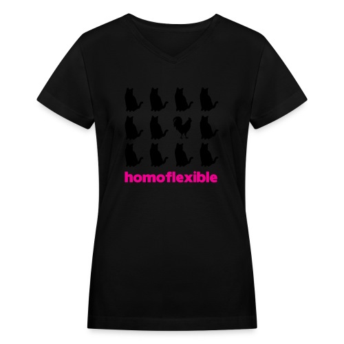 Homoflexible Female - Women's V-Neck T-Shirt