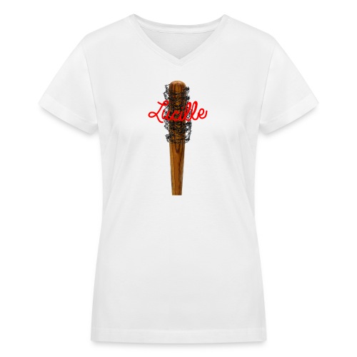 Lucille barb wire bat - Women's V-Neck T-Shirt