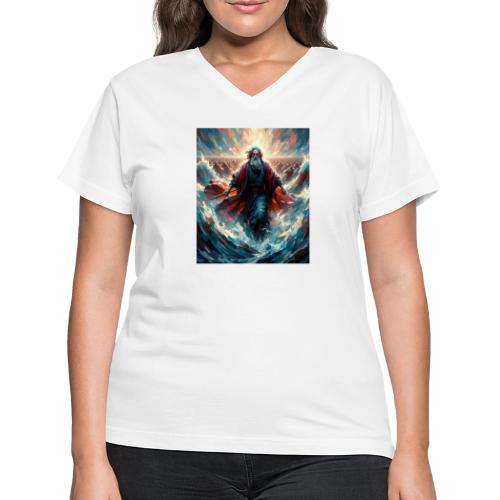 Moses and the great Exodus - Women's V-Neck T-Shirt