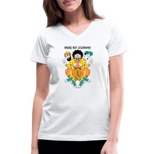 Legendary Broke Crew Retro - Women's V-Neck T-Shirt