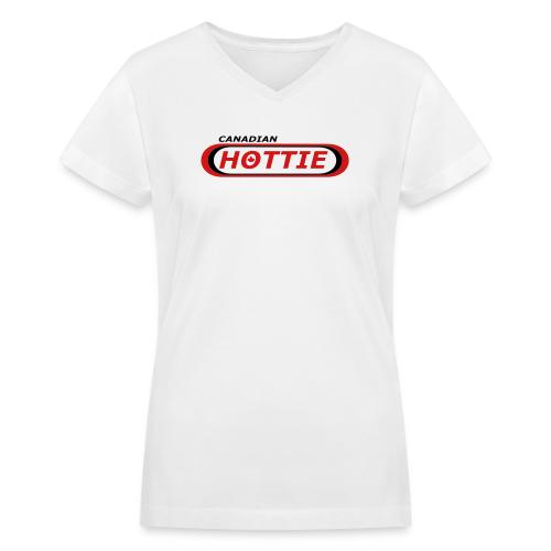 Canadian Hottie - Women's V-Neck T-Shirt