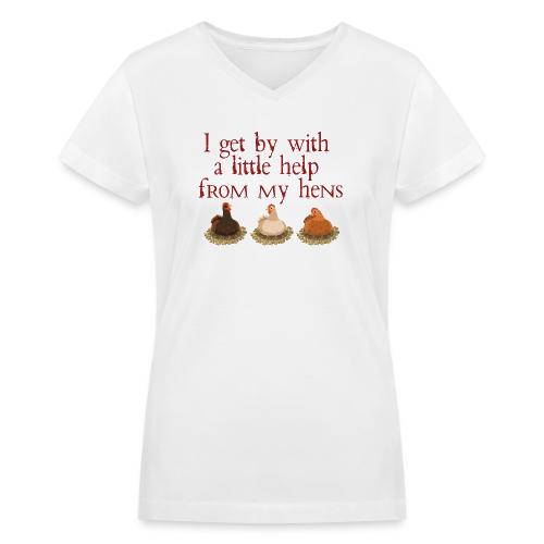Hens - Women's V-Neck T-Shirt