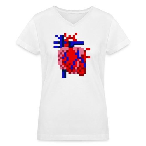 Large Scale Heart - Women's V-Neck T-Shirt