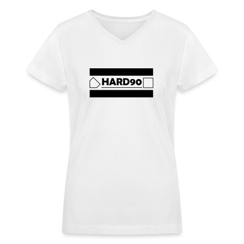 Hard 90 Logo - Women's V-Neck T-Shirt