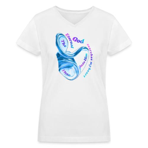 The Eternal God Psalm 11 - Women's V-Neck T-Shirt