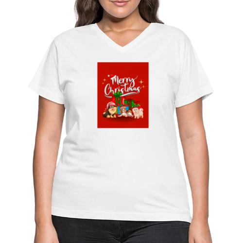 Merry Christmas - Women's V-Neck T-Shirt