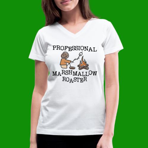 Professional Marshmallow Roaster - Women's V-Neck T-Shirt