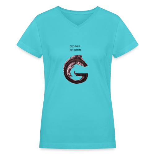 Georgia gator - Women's V-Neck T-Shirt