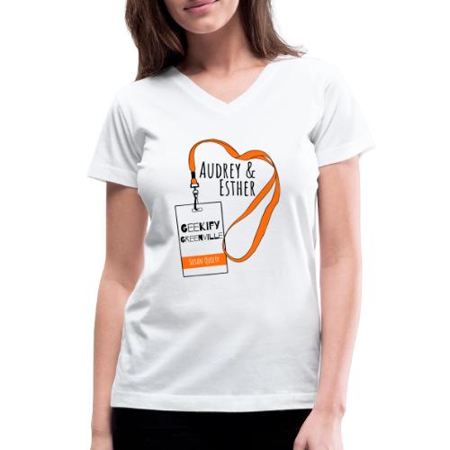Audrey and Esther Geekify Greenville - Women's V-Neck T-Shirt