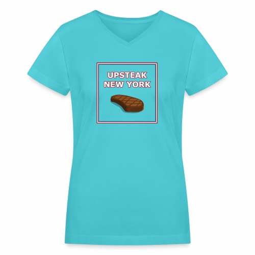 Upsteak New York | July 4 Edition - Women's V-Neck T-Shirt