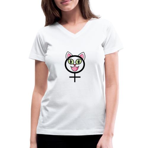 Pussy Power - Women's V-Neck T-Shirt