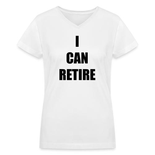 retire - Women's V-Neck T-Shirt